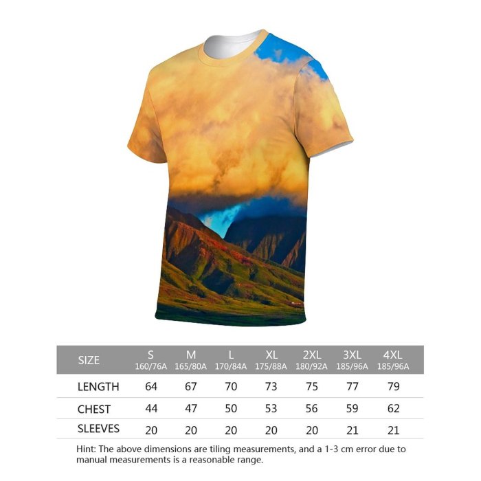 yanfind Adult Full Print Tshirts (men And Women) Landscape Sky Clouds