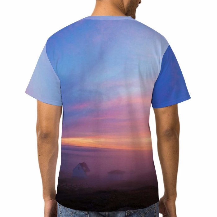 yanfind Adult Full Print Tshirts (men And Women) Lighthouse Foggy Sunrise Fog Landscape Morning Atlantic America Light