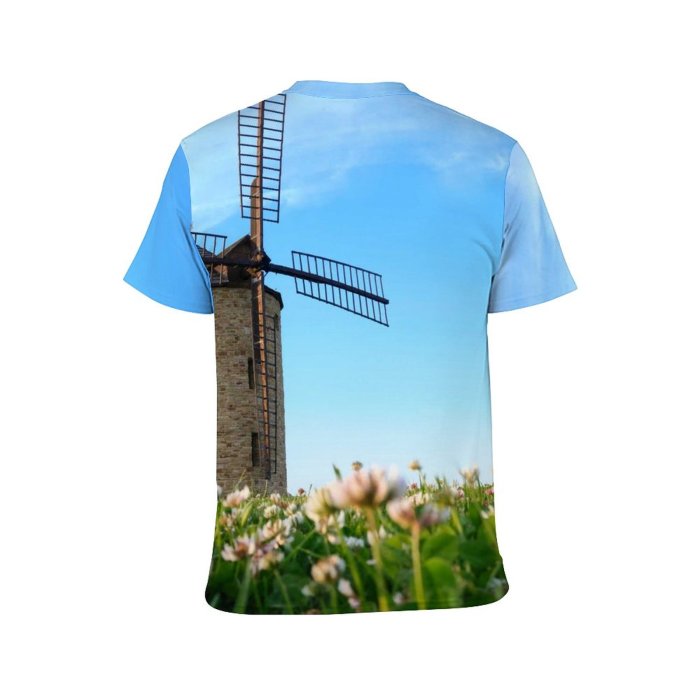 yanfind Adult Full Print T-shirts (men And Women) Countryside Outdoors Ecology Farmland Pasture