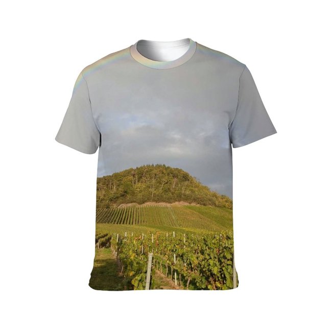 yanfind Adult Full Print T-shirts (men And Women) Landscape Storm Countryside Hill Agriculture Grass Tree Fall Travel Grassland