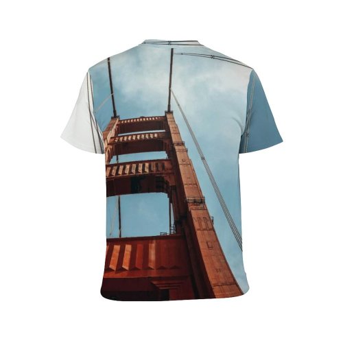 yanfind Adult Full Print T-shirts (men And Women) Light City Building Construction Rope Technology Architecture High Travel Outdoors