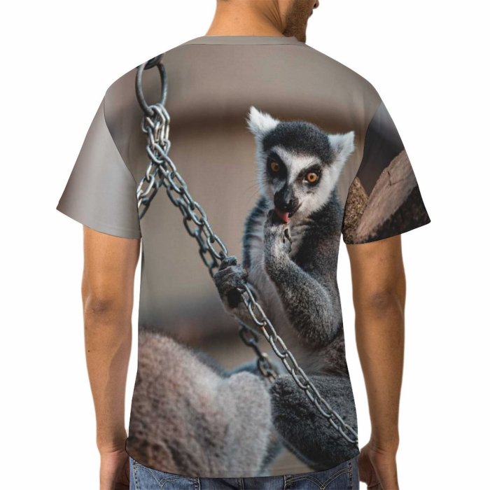 yanfind Adult Full Print T-shirts (men And Women) Wood Portrait Monkey Outdoors Wild Family Wildlife Primate Jewelry Band