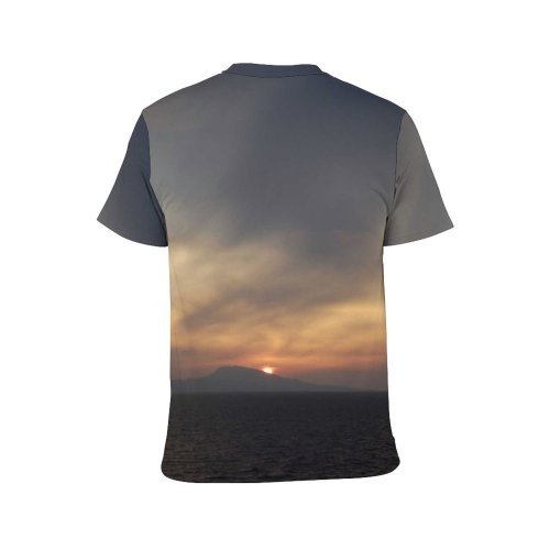 yanfind Adult Full Print Tshirts (men And Women) Landscape Sunset Gibraltar Hill Sky Beautiful Sea