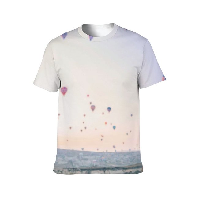 yanfind Adult Full Print T-shirts (men And Women) Flying High Freedom Travel Balloon Fun Adventure Outdoors Hot Aircraft Recreation