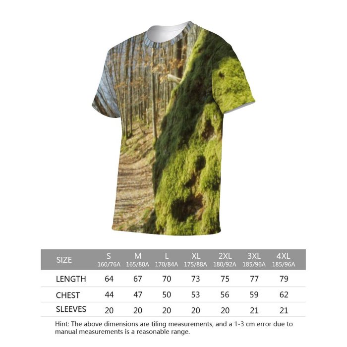 yanfind Adult Full Print Tshirts (men And Women) Landscape Trees Woods Plants Path