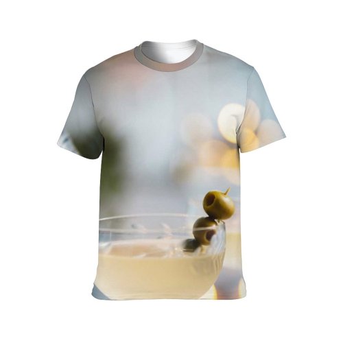 yanfind Adult Full Print T-shirts (men And Women) Wood Relaxation Bar Party Glass Luxury Wine Sparkling Elegant Vodka Liquor