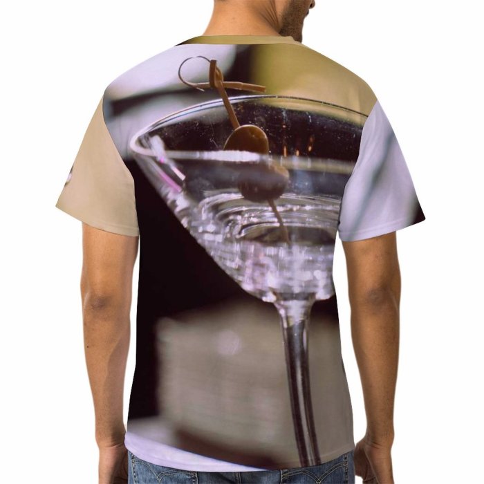 yanfind Adult Full Print T-shirts (men And Women) Party Glass Reflection Wine Vodka Liquor Gin Icee