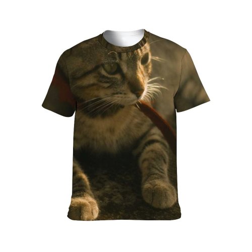 yanfind Adult Full Print T-shirts (men And Women) Pet Cute Fur Portrait Kitten Cat Baby Funny Little Tabby