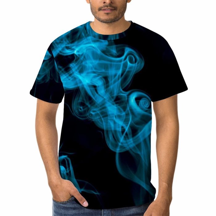yanfind Adult Full Print T-shirts (men And Women) Abstract Burn Isolated Spirit Trail Twirl