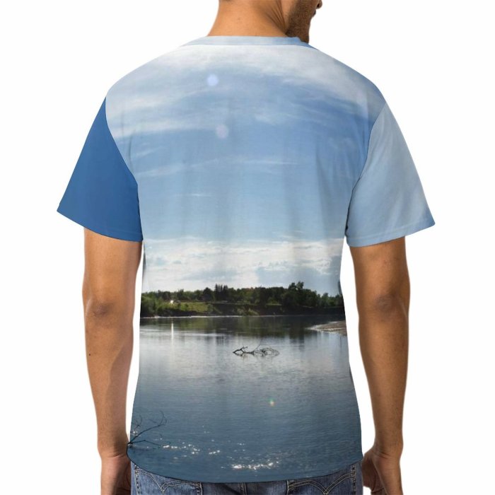 yanfind Adult Full Print Tshirts (men And Women) Area Beauty Bush Clear Forest Idyllic Lake Landscape Leisure Loch Outdoors