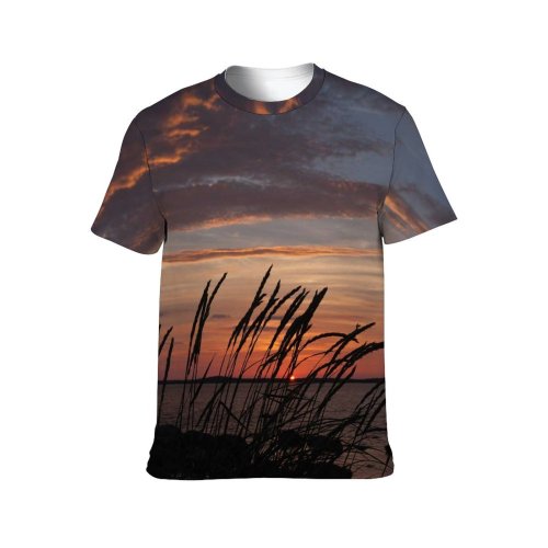 yanfind Adult Full Print T-shirts (men And Women) Abstract Beach Beautiful Beauty Cloud Coast Colorful Dawn Dream Dusk Evening Gold-