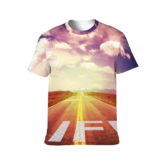 yanfind Adult Full Print Tshirts (men And Women) Road Concept Way Outdoor Travel Future Sky Career Path Street Idea