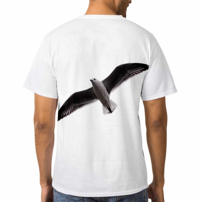 yanfind Adult Full Print T-shirts (men And Women) Snow Flight Winter Freedom Seagulls Outdoors Wild Fly Goose Wildlife Feather Ornithology