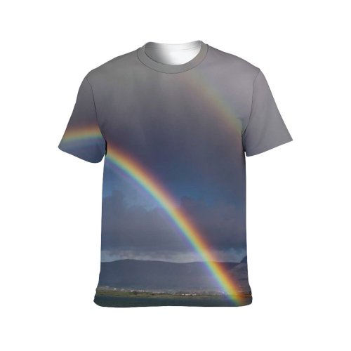 yanfind Adult Full Print T-shirts (men And Women) Light Landscape Sunset Beach Storm Evening Cloud Outdoors Rainbow Daylight