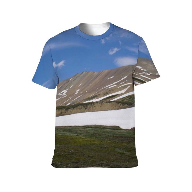 yanfind Adult Full Print Tshirts (men And Women) Alpine Valley Mountains Rockies Landscape