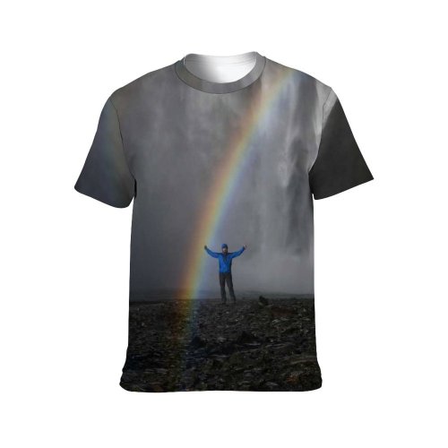yanfind Adult Full Print T-shirts (men And Women) Light Landscape Storm Travel Motion Seashore Waterfall Rock Science Outdoors