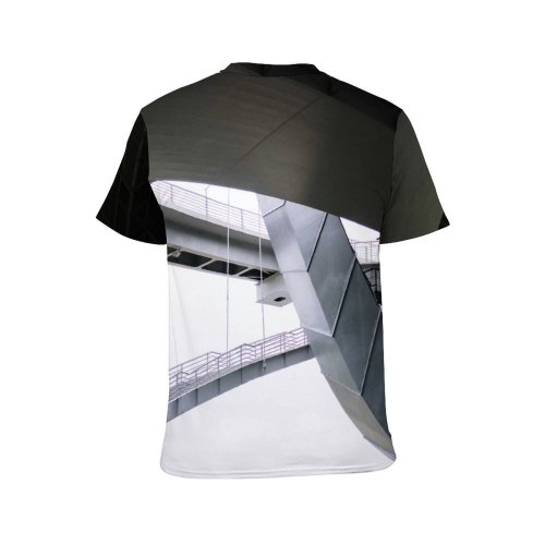 yanfind Adult Full Print T-shirts (men And Women) Light Building Airport Travel Concrete Perspective Expression Contemporary