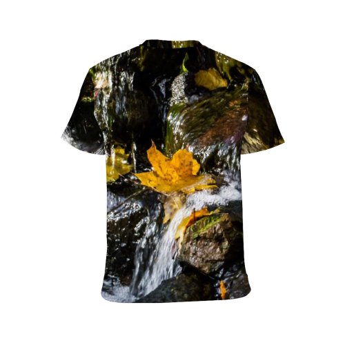 yanfind Adult Full Print Tshirts (men And Women) Maple Trees Leaves Leaf Fall Autumn Colorful Sunny Beautiful Glitter