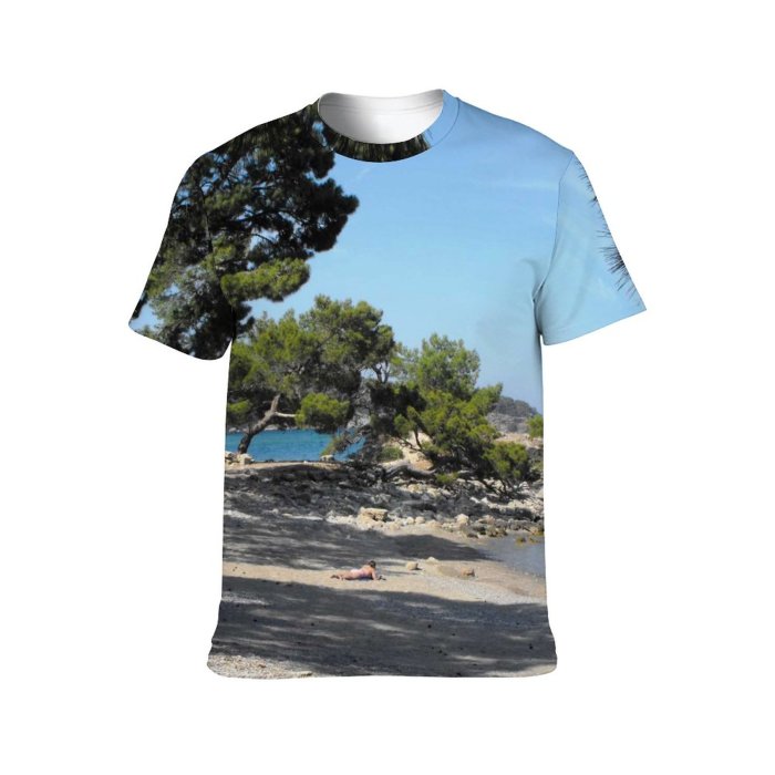 yanfind Adult Full Print Tshirts (men And Women) Antalya Phazelia Ancient City Port Gulf Beach Coast Landscape