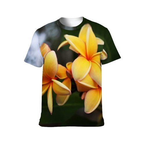 yanfind Adult Full Print T-shirts (men And Women) Summer Leaf Tree Flower Flora Growth Blooming Tropical Beautiful Petal Aloha