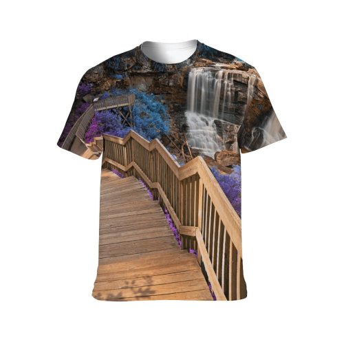 yanfind Adult Full Print Tshirts (men And Women) Falls Waterfall Stairs Hdr Summer Blackwater Chute Chutes Cascade Cascades Cascading Rapid