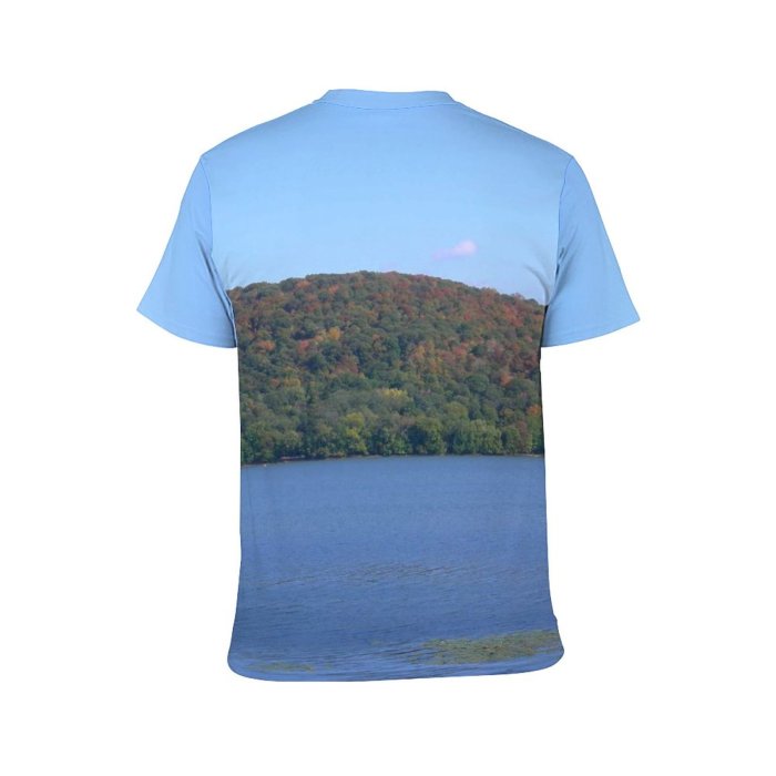 yanfind Adult Full Print Tshirts (men And Women) Landscape Woods Trees Forest Hills River Sea