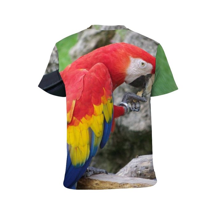 yanfind Adult Full Print Tshirts (men And Women) Ara Beak Beautiful Big Bird Central Chirp Colorful Dark