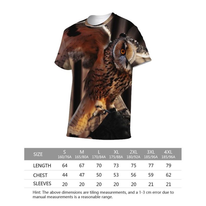 yanfind Adult Full Print T-shirts (men And Women) Wood Bird Dark Eagle Portrait Outdoors Wild Wildlife Stripe Raptor