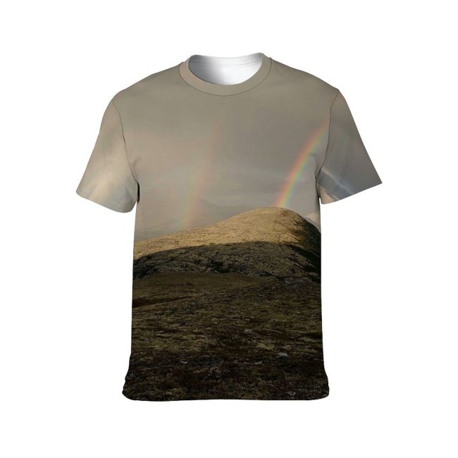 yanfind Adult Full Print T-shirts (men And Women) Light Dawn Landscape Sunset Storm Hill Travel Cloud Rock Outdoors