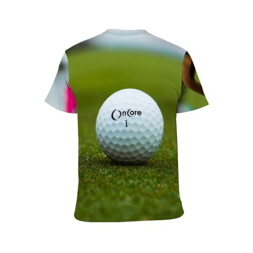 yanfind Adult Full Print T-shirts (men And Women) Grass Sport Ball Club Exercise Outdoors Hole Leisure Recreation Bunker Tee