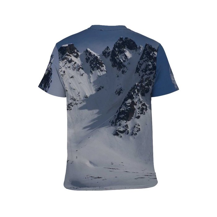 yanfind Adult Full Print Tshirts (men And Women) Mountains Snow Landscape Cliffs Rock Sawtooth Alaska