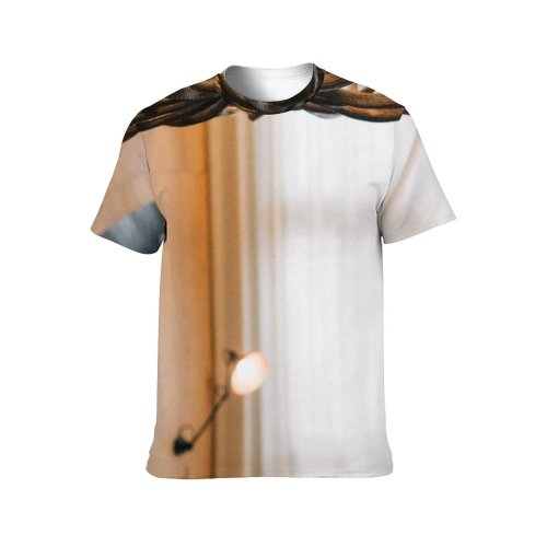 yanfind Adult Full Print T-shirts (men And Women) Wood Light Relaxation Architecture Luxury Lamp Door Window Room Candle Furniture Family