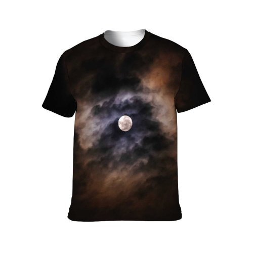 yanfind Adult Full Print T-shirts (men And Women) Light Space Dark Storm Evening Dusk Outdoors Astronomy Lunar