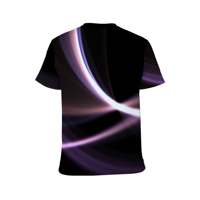 yanfind Adult Full Print T-shirts (men And Women) Abstract Light Art Radial Dark-