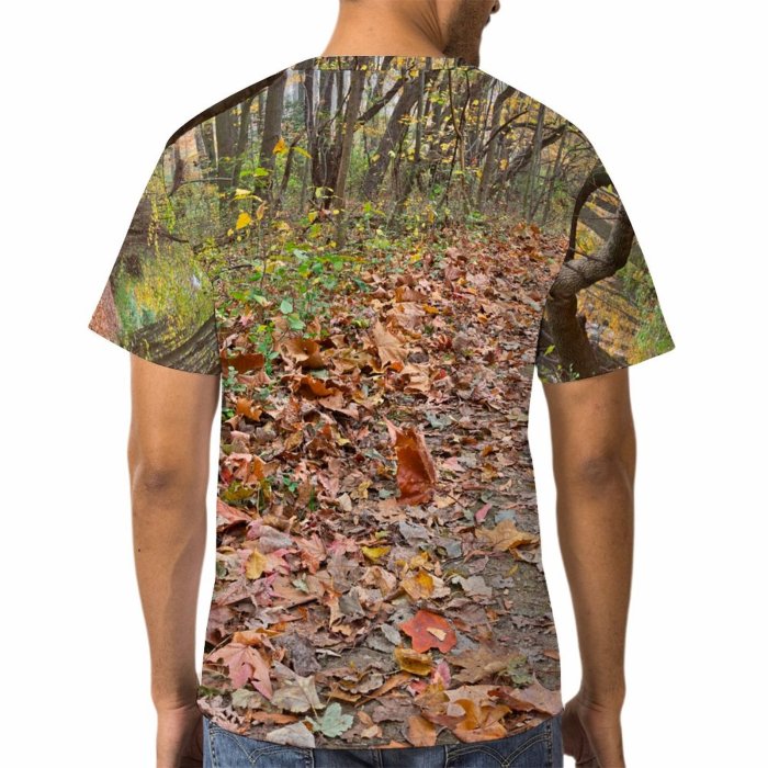 yanfind Adult Full Print Tshirts (men And Women) Fall Autumn Trail Hdr Path Pathway Way Grass Passage Passageway Tree Trees
