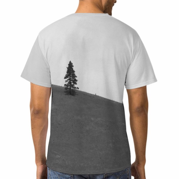 yanfind Adult Full Print Tshirts (men And Women) Lonely Tree America Beautiful Clouds Ecology Hill Horizon Landscape Natural Outdoors