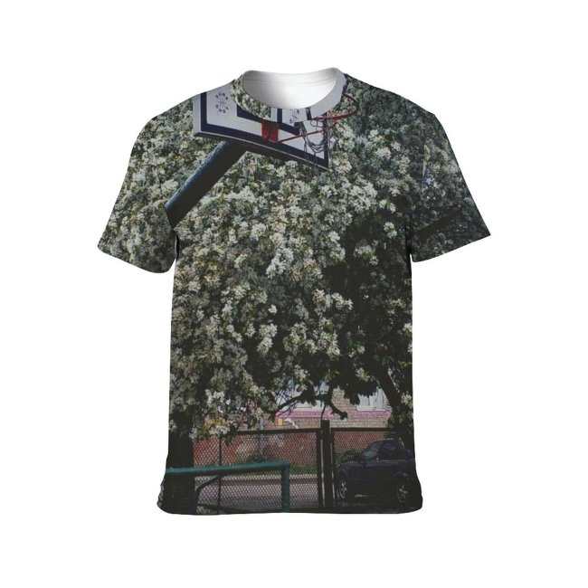 yanfind Adult Full Print T-shirts (men And Women) Wood Road Street Garden Park Architecture Tree Courtyard Signal Home Outdoors Recreation