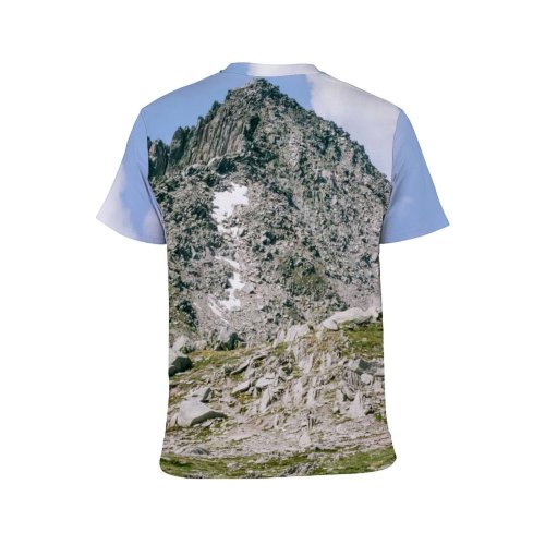 yanfind Adult Full Print T-shirts (men And Women) Landscape Hill Grass High Travel Outdoors Valley Tourism Rocky Scenic Hike