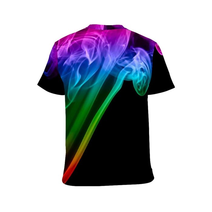 yanfind Adult Full Print Tshirts (men And Women) Rainbow Abstract Burn Isolated Spirit Trail Twirl