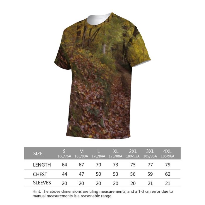yanfind Adult Full Print Tshirts (men And Women) Leaves Rocks Trees Woods Landscape Autumn Branches