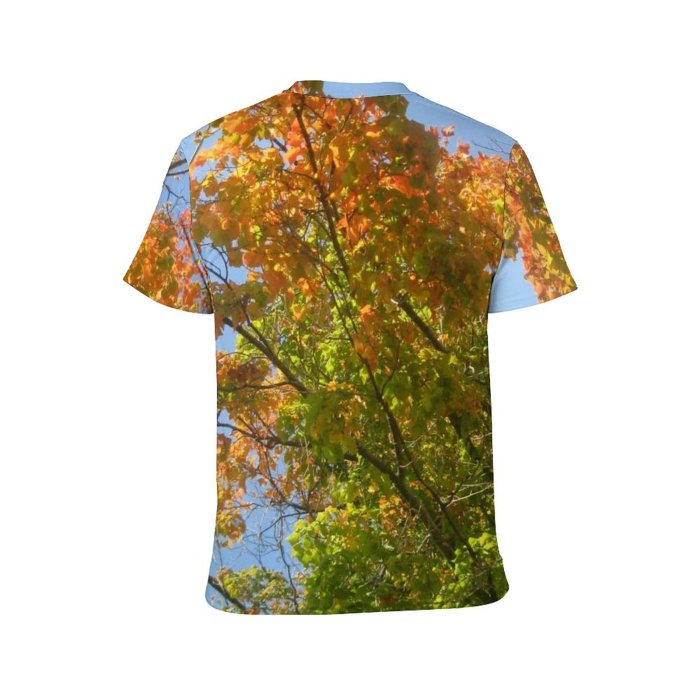 yanfind Adult Full Print Tshirts (men And Women) Leaves Tree Autumn Fall