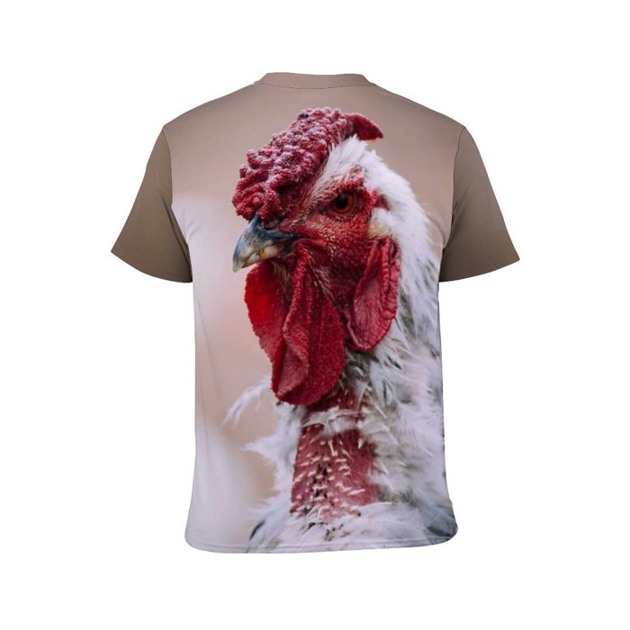 yanfind Adult Full Print T-shirts (men And Women) Winter Farm Portrait Hen Outdoors Rural Beautiful Feather Poultry Avian