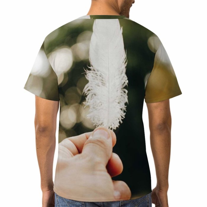 yanfind Adult Full Print T-shirts (men And Women) Light Summer Girl Leaf Tree Christmas Outdoors Gold Wedding Beautiful