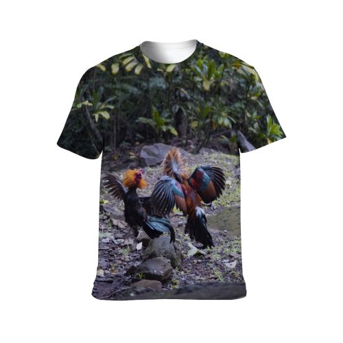 yanfind Adult Full Print T-shirts (men And Women) Wood Bird Agriculture Farm Leaf Tree Travel Hen Outdoors Tropical Wildlife Rainforest