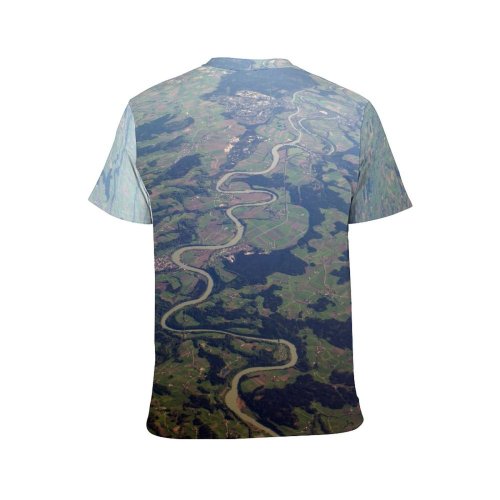 yanfind Adult Full Print Tshirts (men And Women) Alpine Alps Beautiful Beauty Clear Forest Grass High Horizon Lake Landscape