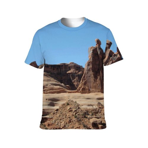 yanfind Adult Full Print Tshirts (men And Women) Nationalpark Stones Landscape Rocks Desert Sand