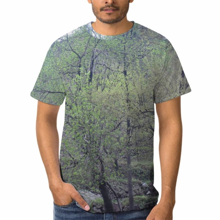 yanfind Adult Full Print T-shirts (men And Women) Landscape Trees Field Woods