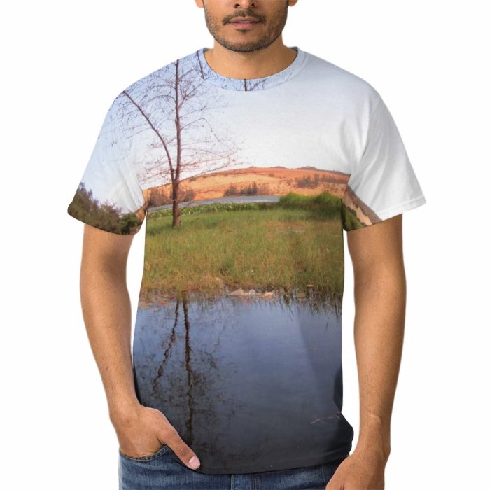 yanfind Adult Full Print Tshirts (men And Women) Landscape Wild Lake River Flow