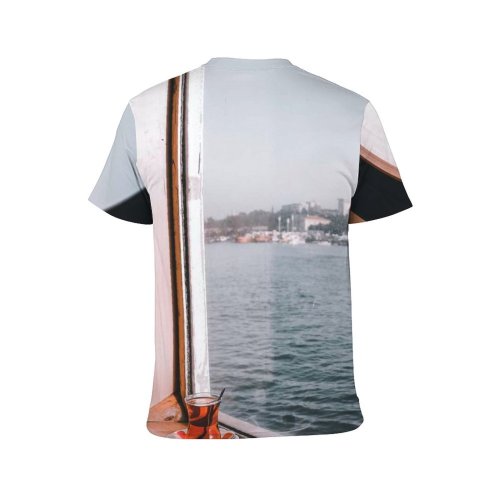 yanfind Adult Full Print T-shirts (men And Women) Light Sea Dawn Sunset Sand Ocean Summer Architecture Luxury Travel Window