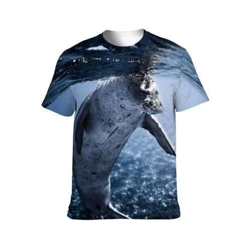 yanfind Adult Full Print T-shirts (men And Women) Sea Beach Ocean Dark Winter Motion Fish Underwater Outdoors Wildlife Blower